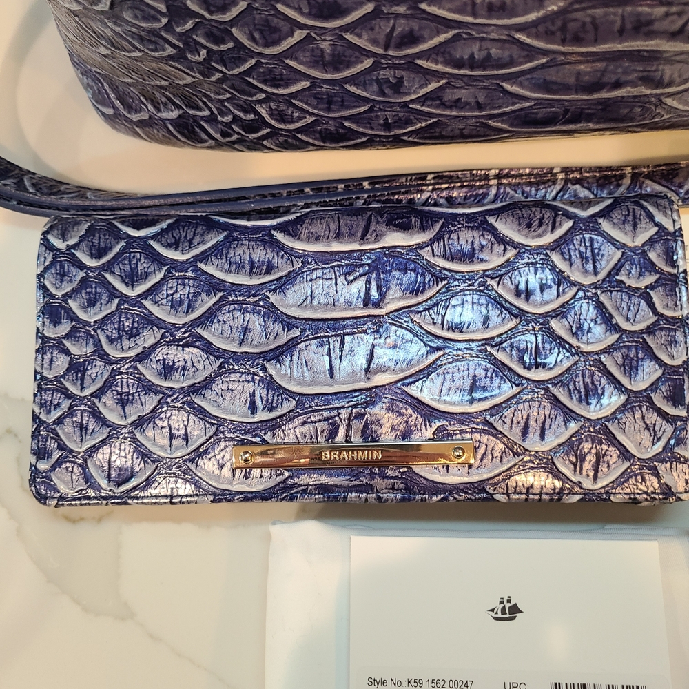 Brahmin Large Duxbury & Ady Wallet Denim Cruz NWT - Picture 6 of 16